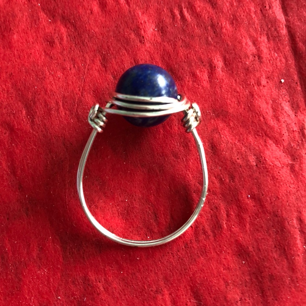 Sterling silver lapis ring - Picture 3 of 4